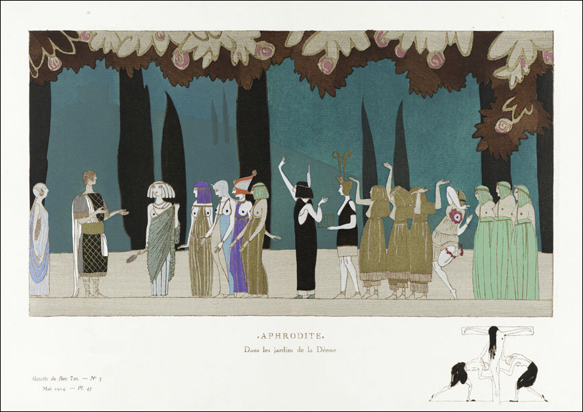Aphrodite–In the gardens of the Goddess, Charles Martin - plakat 60x40 cm