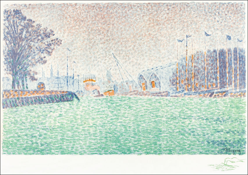 At Flushing, Paul Signac - plakat 70x50 cm