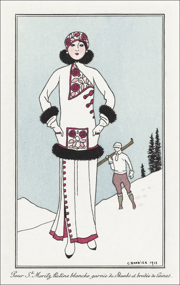 Autours Simples, George Barbier - plakat 21x29,7 cm