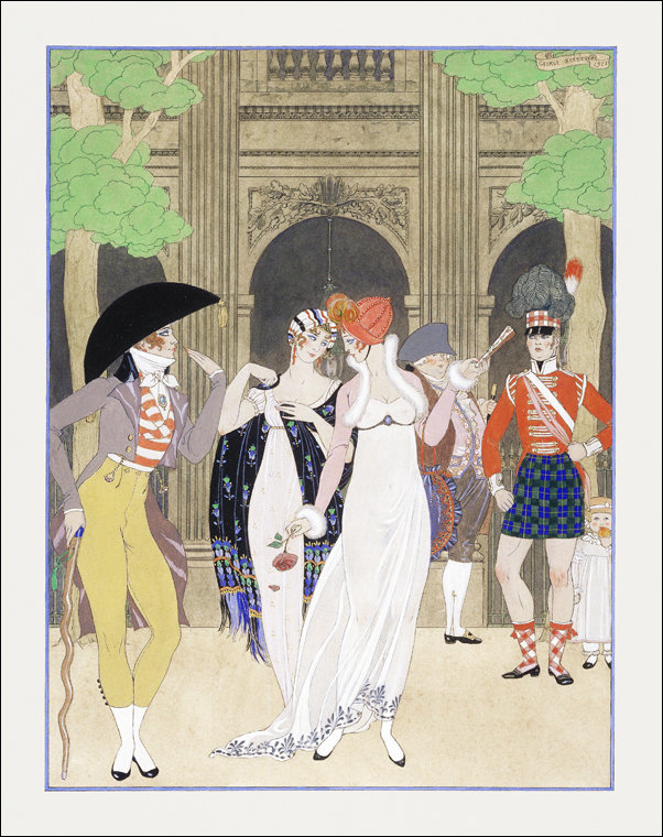 Autumn Symphony: Mantle and Afternoon Dress, George Barbier - plakat 30x40 cm