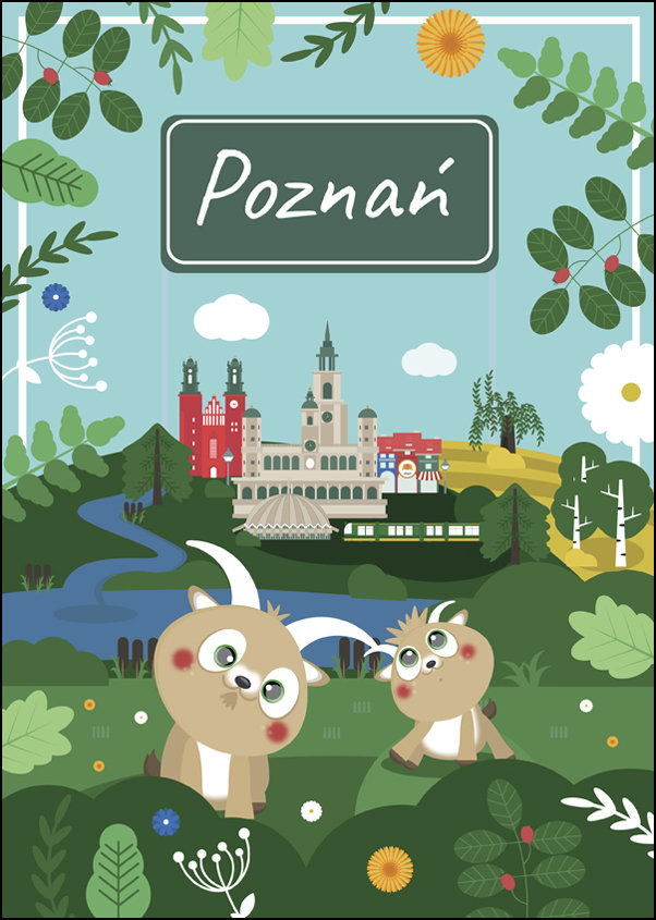 Bajkowe Miasta Poznań - plakat 60x80 cm