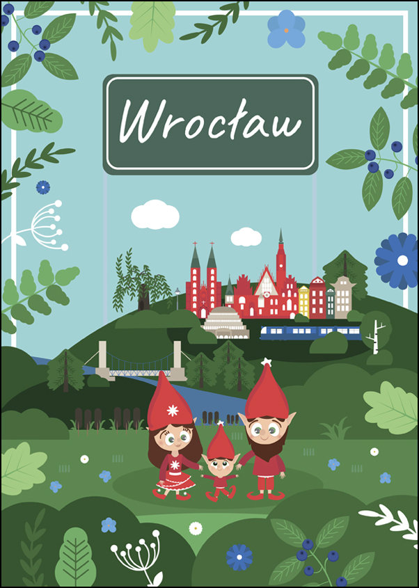Bajkowe Miasta Wrocław - plakat 30x40 cm