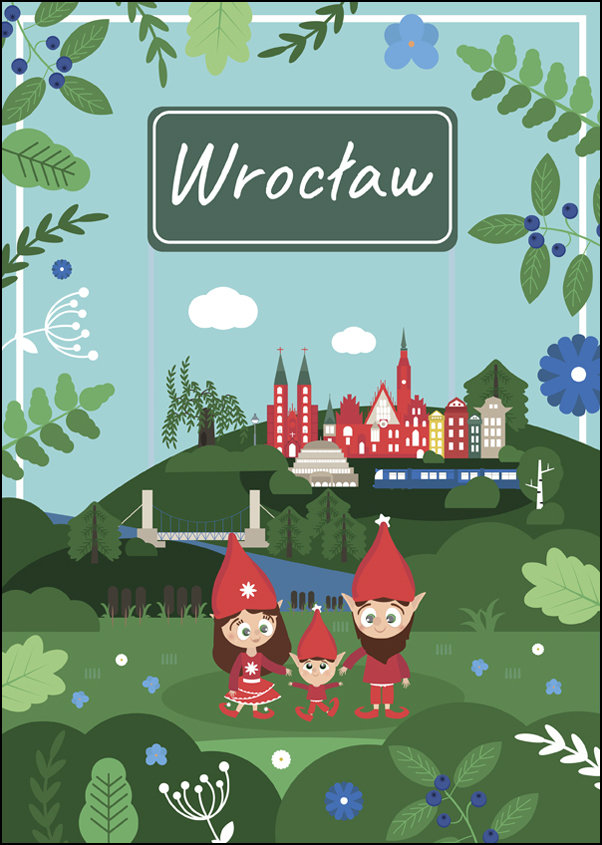 Bajkowe Miasta Wrocław - plakat 59,4x84,1 cm