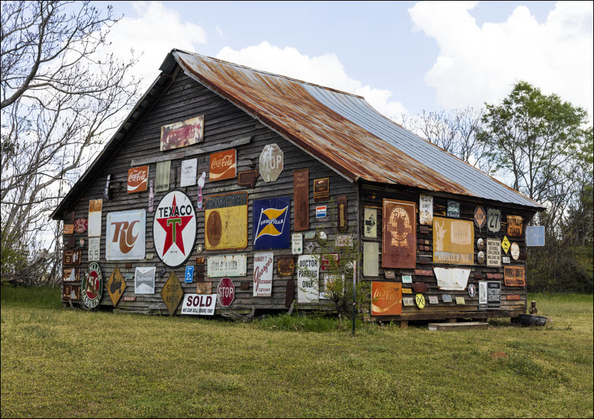 Barn in Sumter County, Georgia., Carol Highsmith - plakat 40x30 cm