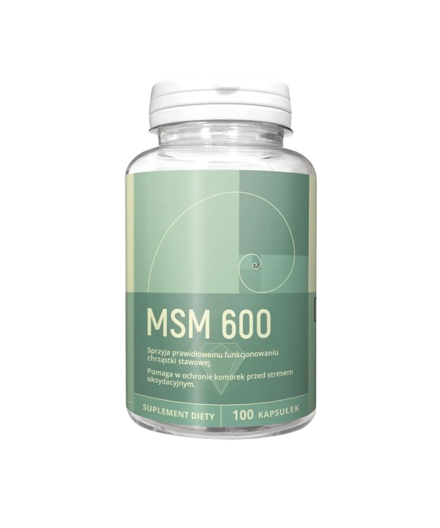 MSM z witaminą C  Suplement diety, 100 kaps. x 600 mg Nanga