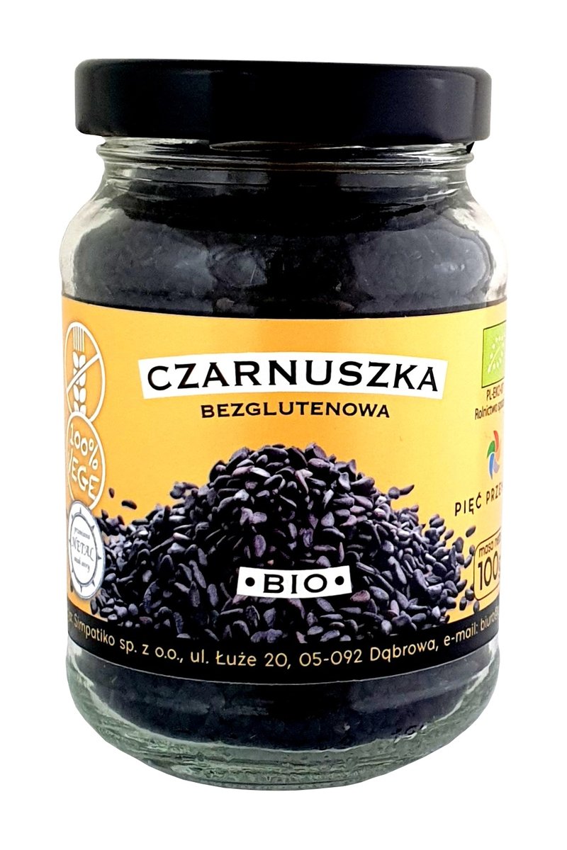 Pięć Przemian (SIMPATIKO) Czarnuszka bezglutenowa BIO 100g 11SIMCZAR1