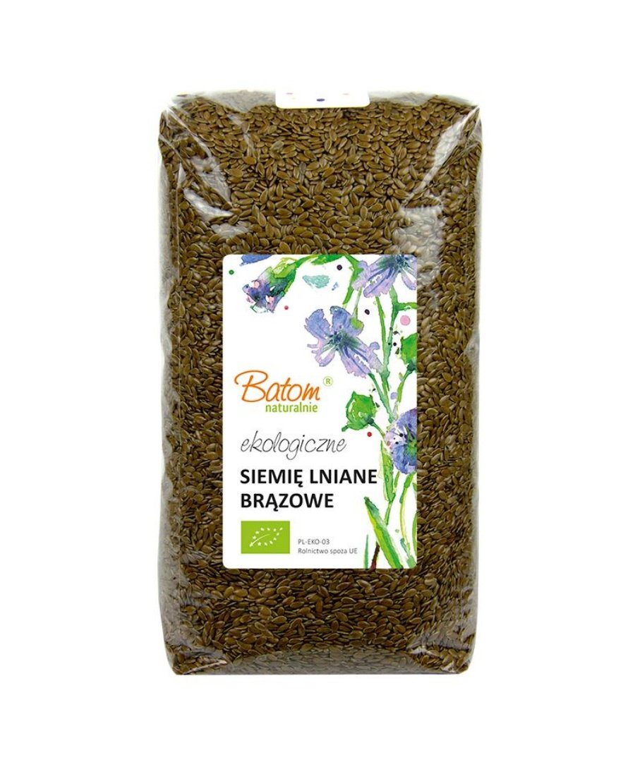 Siemię lniane brązowe BIO 1kg BATOM