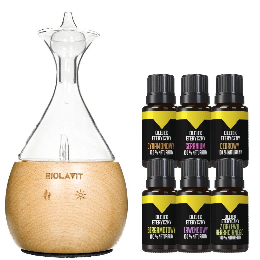 Biolavit Zestaw nebulizator olejków eterycznych + 6 olejków eterycznych