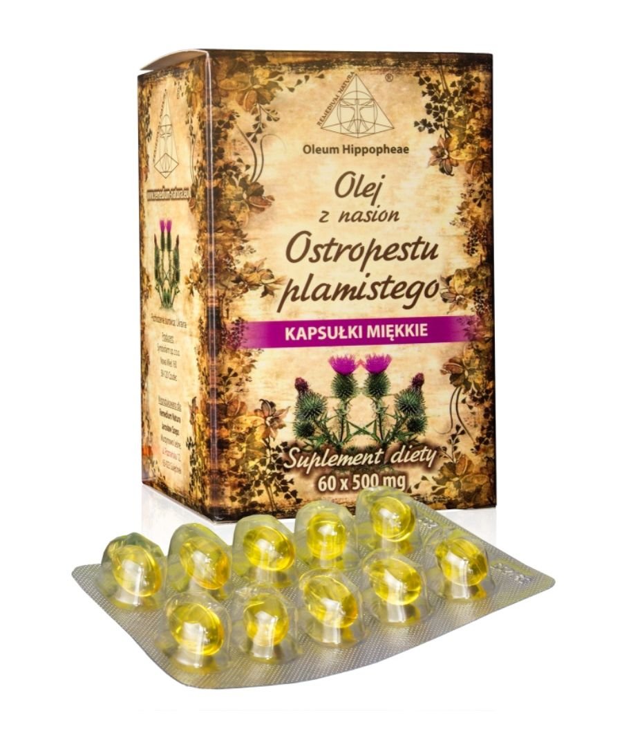 Olej z nasion ostropestu 500 mg 60 kapsułek REMEDIUM