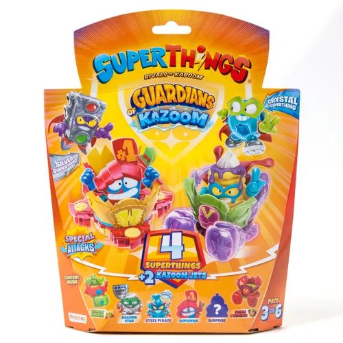Super Things 4 Figurki + 2 Pojazdy Guardians Of Kazoom S9 Pack3Of6