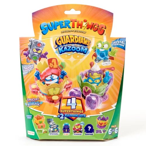 Super Things 4 Figurki + 2 Pojazdy Guardians Of Kazoom S9 Pack6Of6