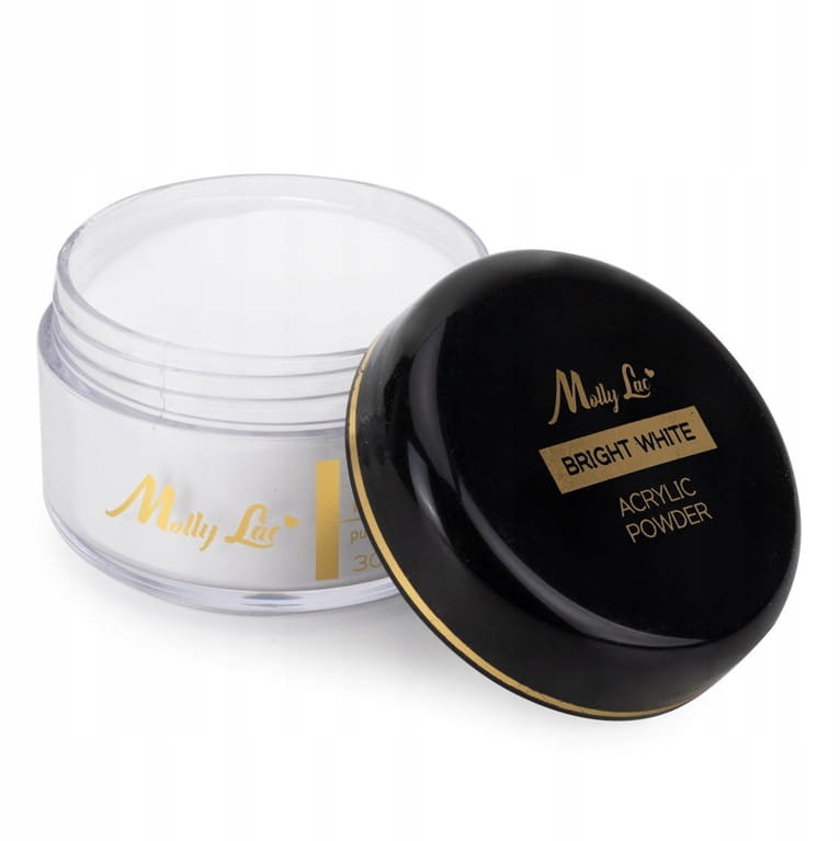 Puder akrylowy do paznokci MollyLac Acrylic Powder Bright White 30 g