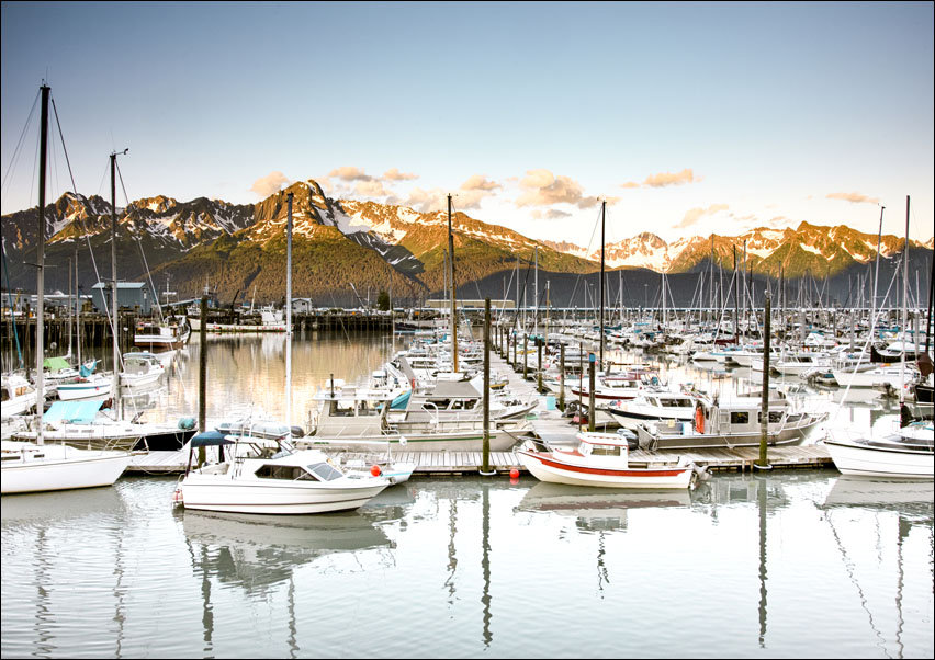 Boat marina in Seward, Alaska., Carol Highsmith - plakat 70x50 cm