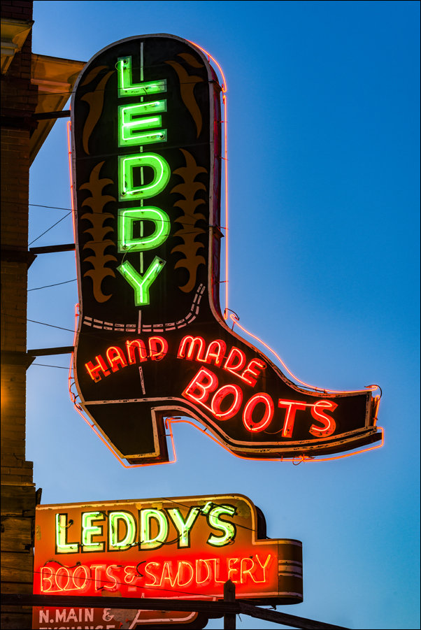Cafe advertising sign in Texas., Carol Highsmith - plakat 70x100 cm