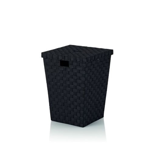 Kela Alvaro - kosz na pranie, 40 × 40 × 52 cm, czarny, KE-23070