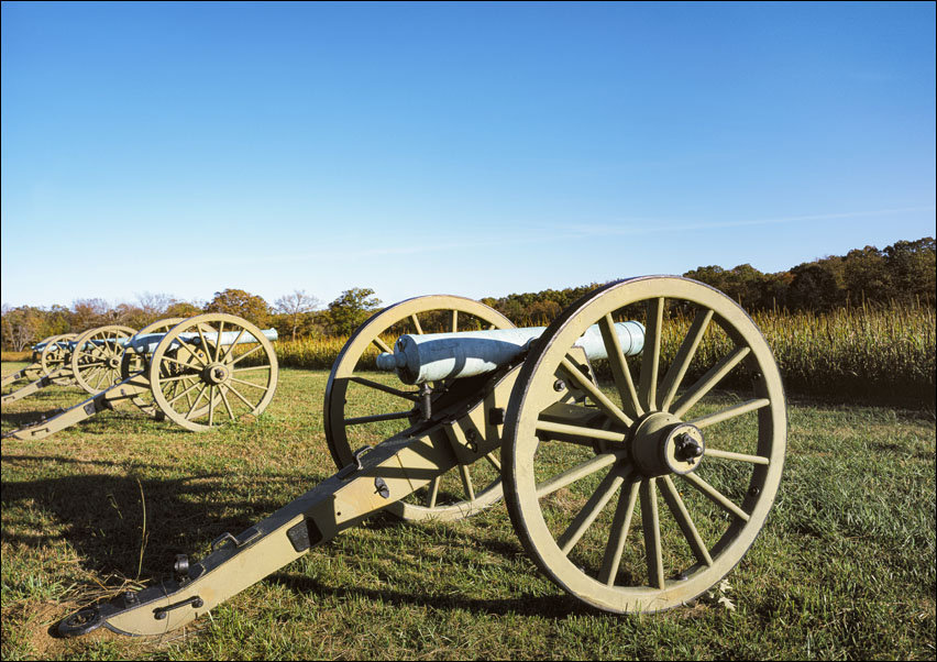 Canons at Shiloh National Military Park, Carol Highsmith - plakat 100x70 cm