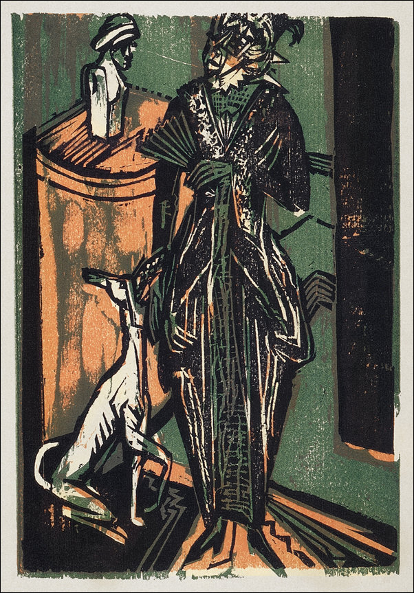 Catalogue of the exhibition of dresses from the needlework salon of Mrs. Eucken, Ernst Ludwig Kirchner - plakat 30x40 cm