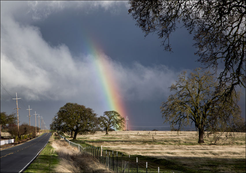 Complex clouds form after many inches of rain over several days near Stockton, California, Carol Highsmith - plakat 42x29,7 cm