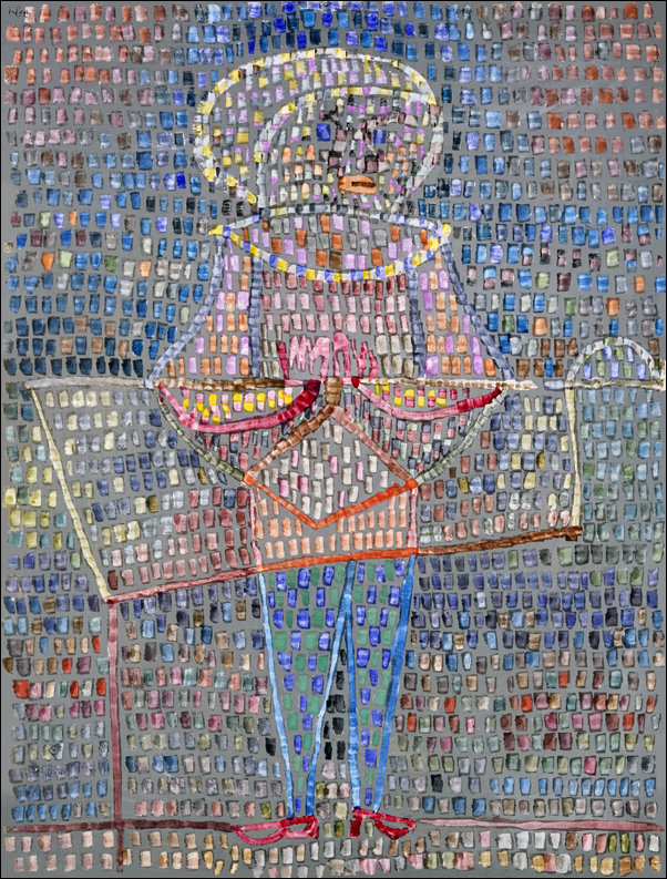 Composition with the Yellow Half-Moon and the Y, Paul Klee - plakat 50x70 cm