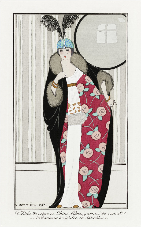 Costumes Parisiens, George Barbier - plakat 29,7x42 cm