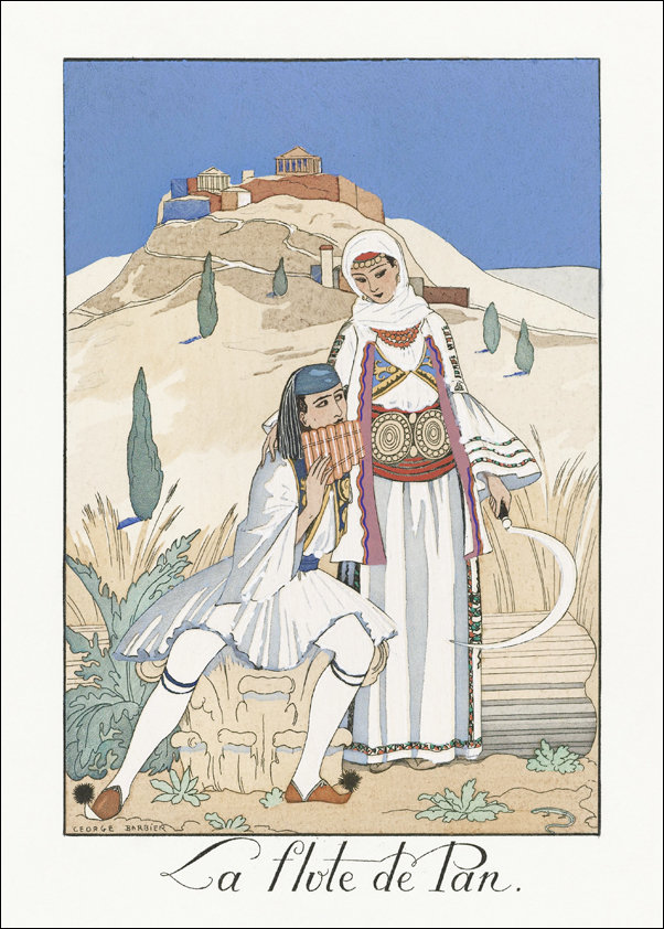 Costumes Parisiens: Manteau de Zibelin, George Barbier - plakat 29,7x42 cm