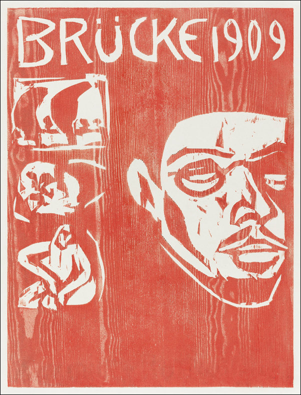 Cover of the Fourth Yearbook of the Artist Group the Brucke, Ernst Ludwig Kirchner - plakat 70x100 cm