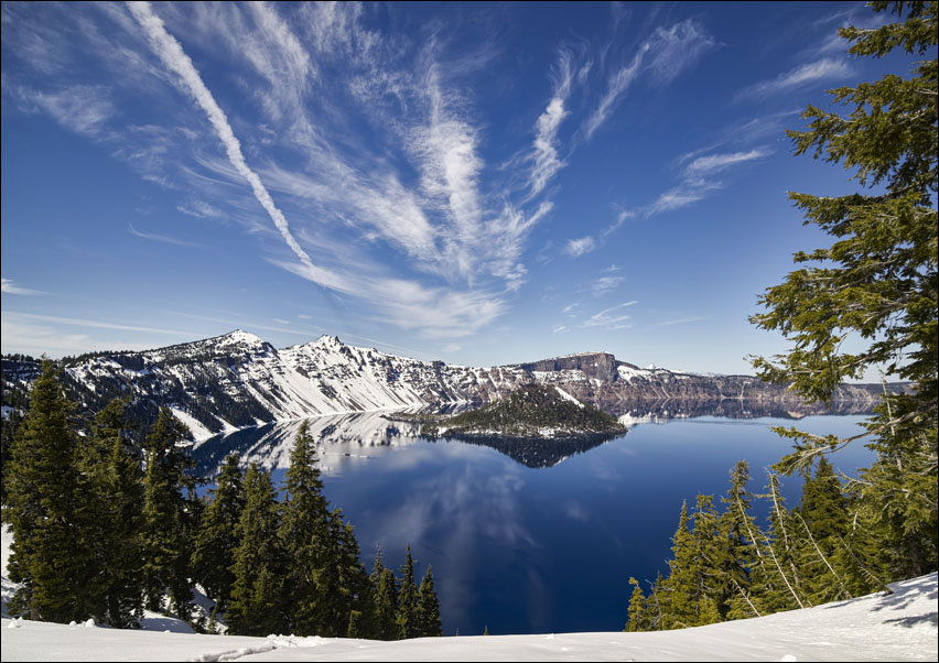 Crater lake in Oregon., Carol Highsmith - plakat 100x70 cm