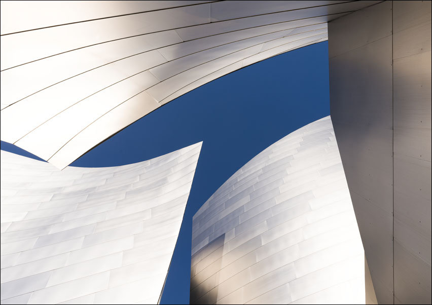 Detail of the Walt Disney Center Concert Hall in downtown Los Angeles, California., Carol Highsmith - plakat 60x40 cm
