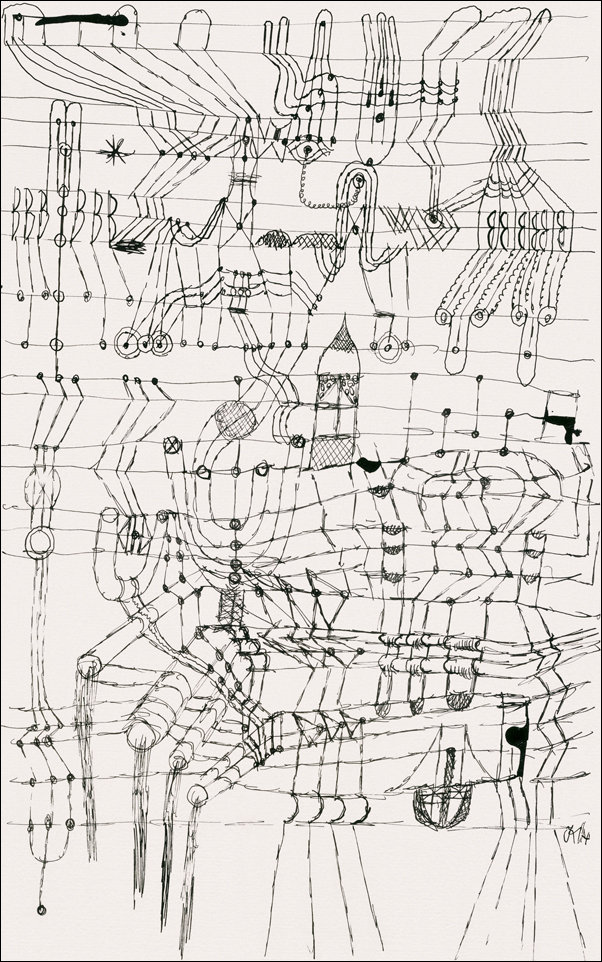 Drawing Knotted in the Manner of a Net, Paul Klee - plakat 50x70 cm
