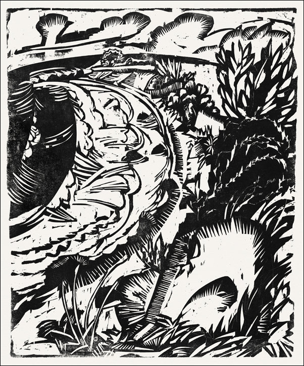 Dune Landscape with a Curving Bay, Ernst Ludwig Kirchner - plakat 50x70 cm