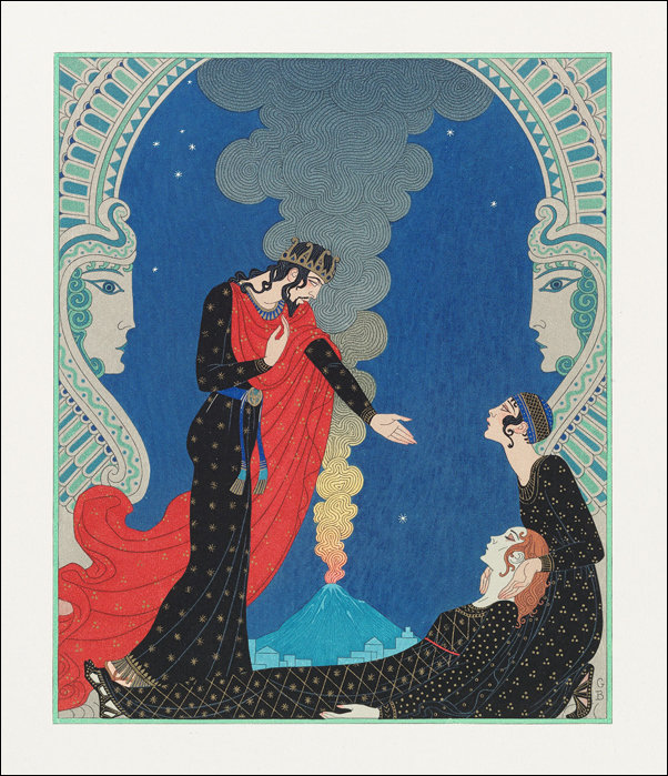 Empedocles and Panthea, George Barbier - plakat 61x91,5 cm