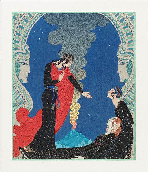 Empedocles and Panthea, George Barbier - plakat 70x100 cm