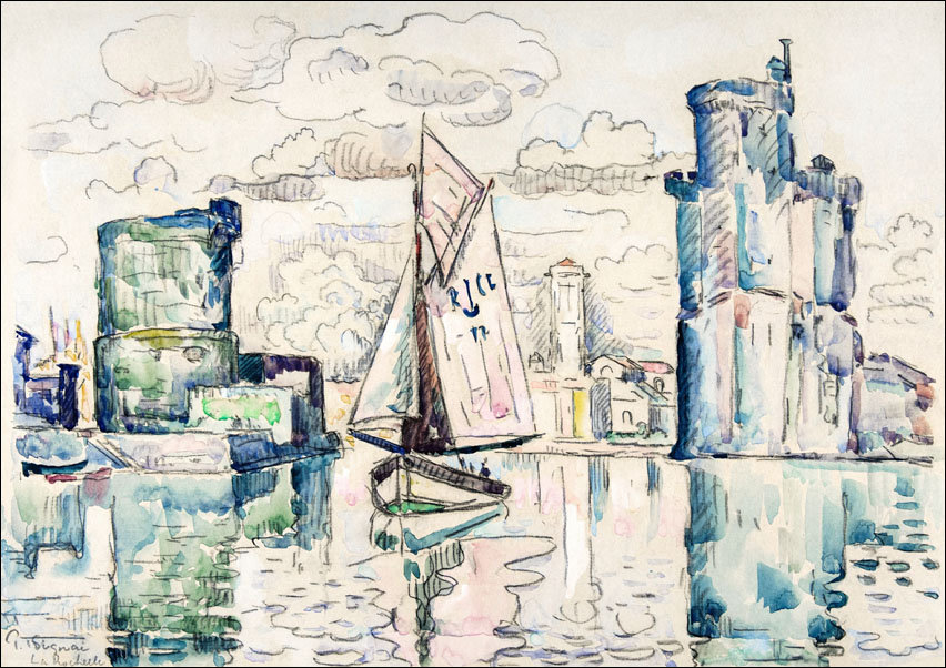 Entrance to the Harbor of La Rochelle, Paul Signac - plakat 30x20 cm