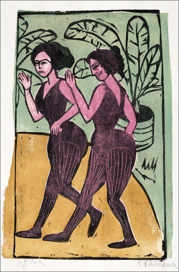 English Step Dancers, Ernst Ludwig Kirchner - plakat 29,7x42 cm