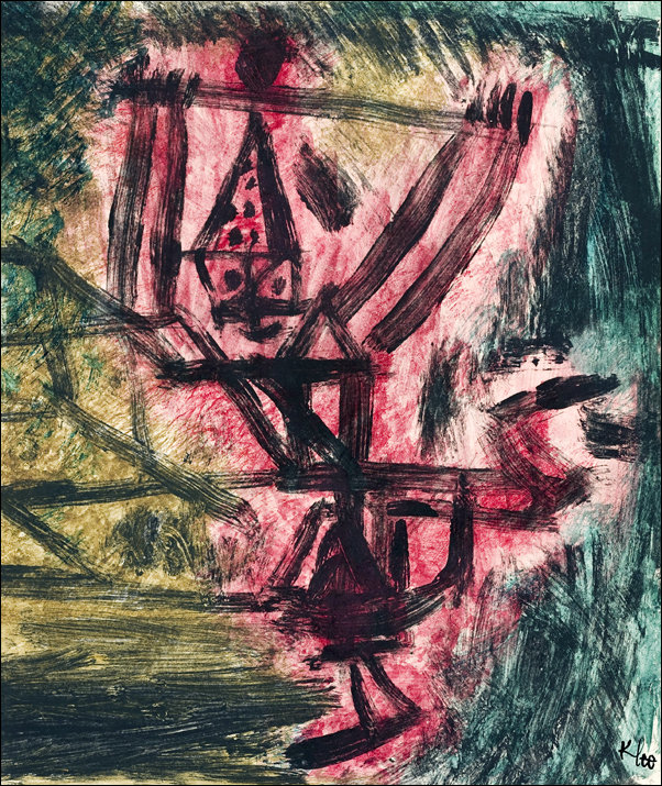 Feuer Clown I, Paul Klee - plakat 70x100 cm
