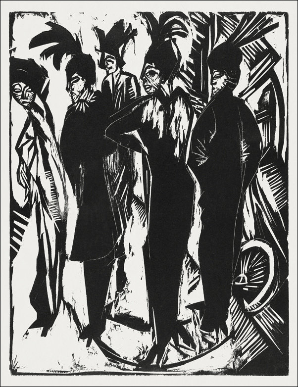 Five Women on the Street, Ernst Ludwig Kirchner - plakat 29,7x42 cm