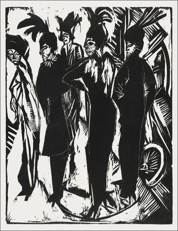Five Women on the Street, Ernst Ludwig Kirchner - plakat 50x70 cm