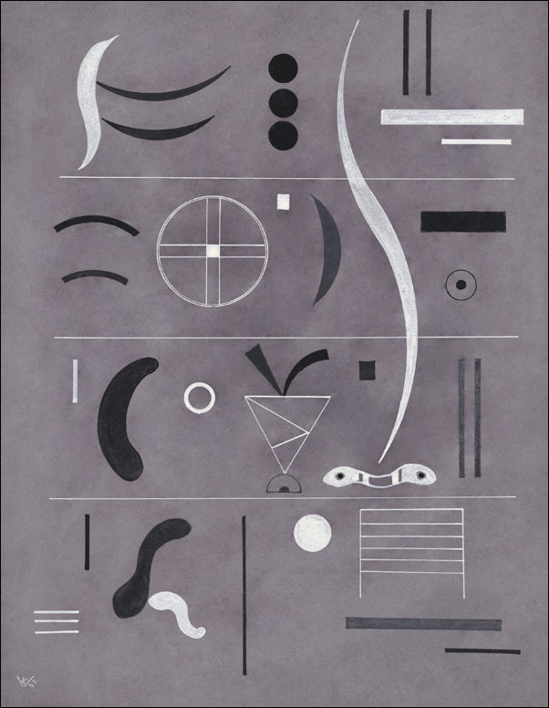 Four Parts, Wassily Kandinsky - plakat 40x50 cm