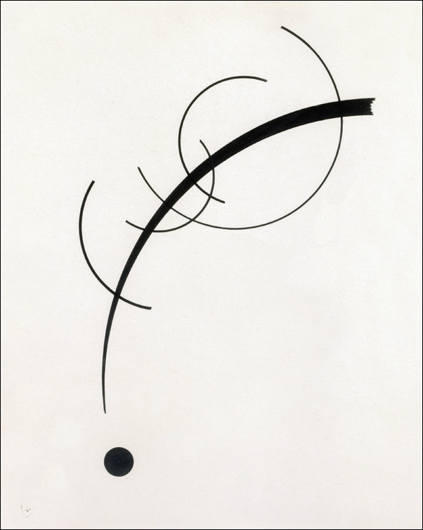 Free Curve to the Point, Wassily Kandinsky - plakat 61x91,5 cm