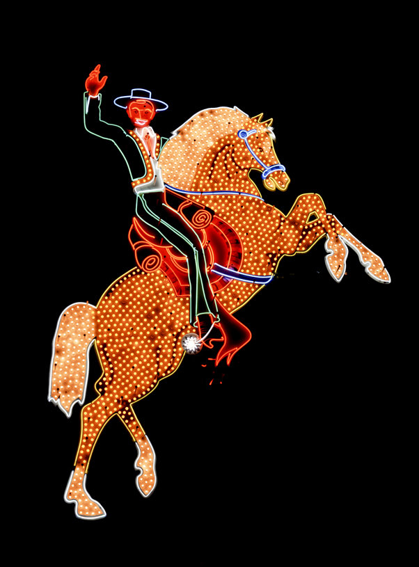 Freemont Street historic neon sign located in Las Vegas, Nevada., Carol Highsmith - plakat 40x50 cm