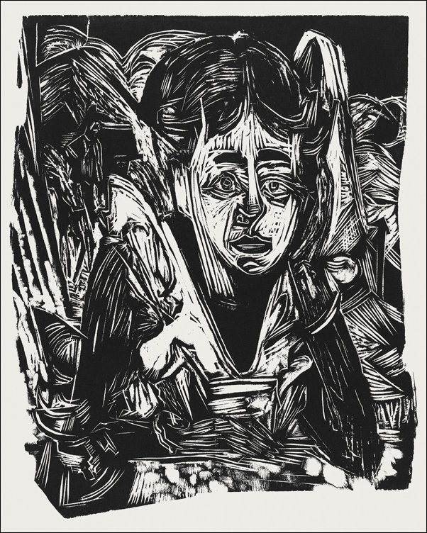 Girl Dreaming, Ernst Ludwig Kirchner - plakat 40x50 cm