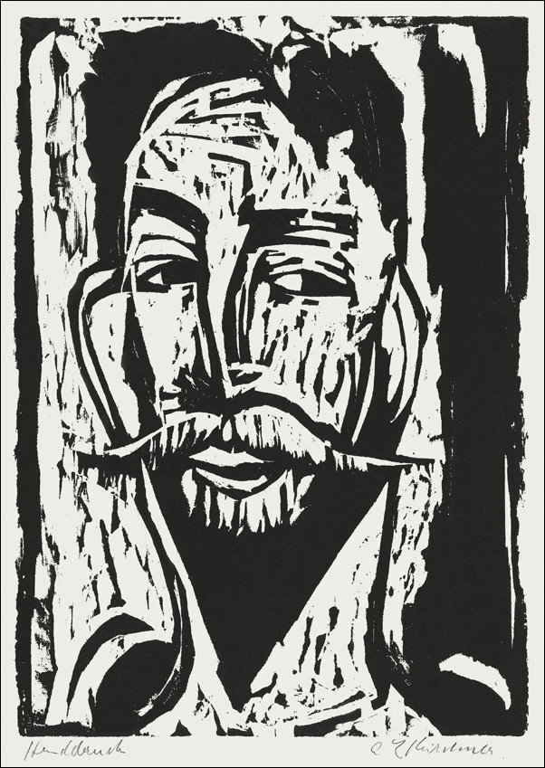 Head of Prof. Dr. Graef, Ernst Ludwig Kirchner - plakat 70x100 cm