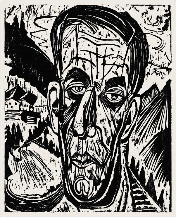 Head of van de Velde, Bright, Ernst Ludwig Kirchner - plakat 50x70 cm