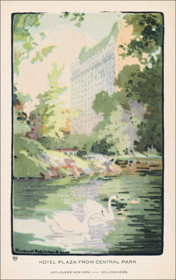 Hotel Plaza from Central Park, Rachael Robinson Elmer - plakat 50x70 cm