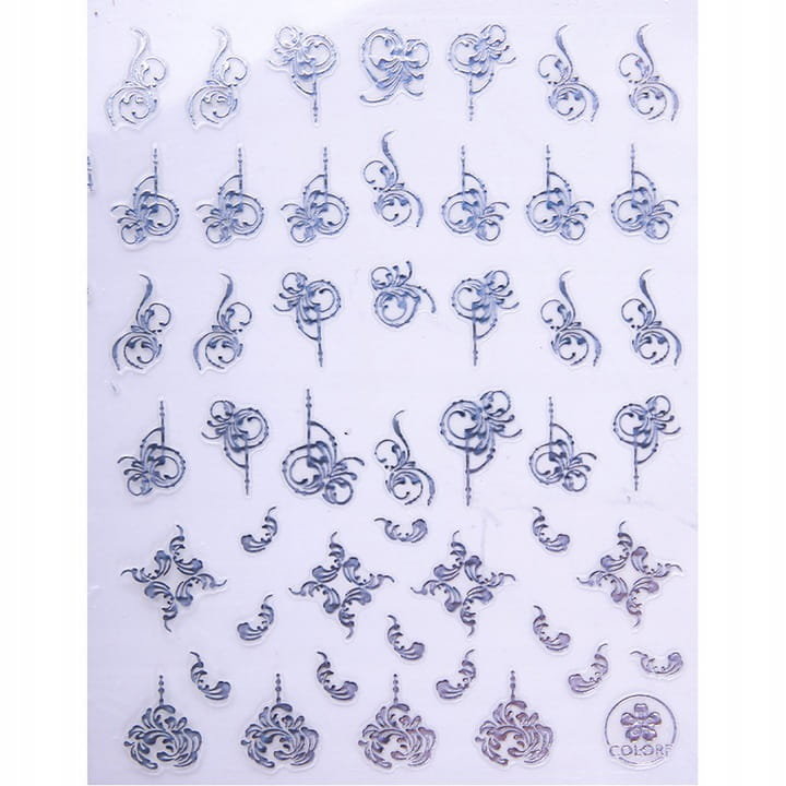 Naklejki Do Paznokci Cienkie Colorf Cb Silver 176