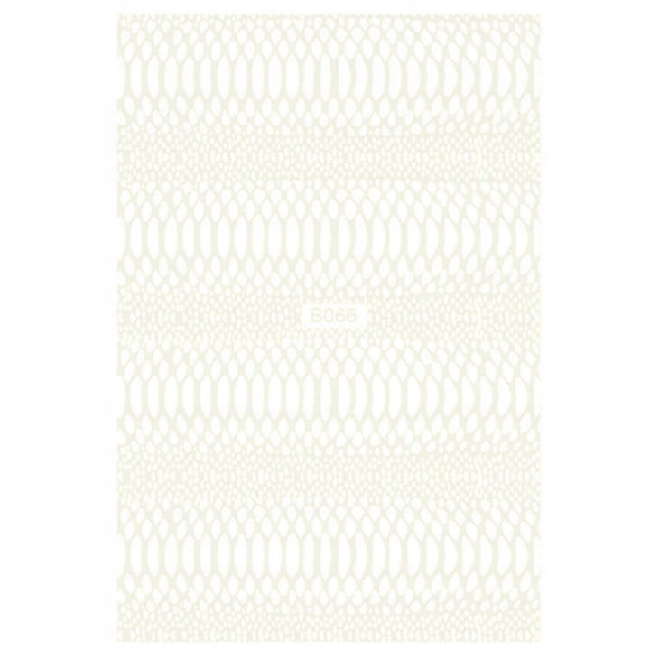 Allepaznokcie Naklejki do paznokci cienkie samoprzylepne opalizujące Snake Skin white
