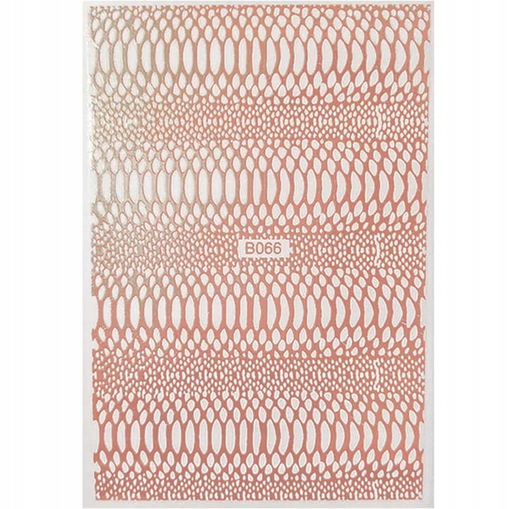 Allepaznokcie Naklejki do paznokci cienkie samoprzylepne opalizujące Snake Skin rose gold