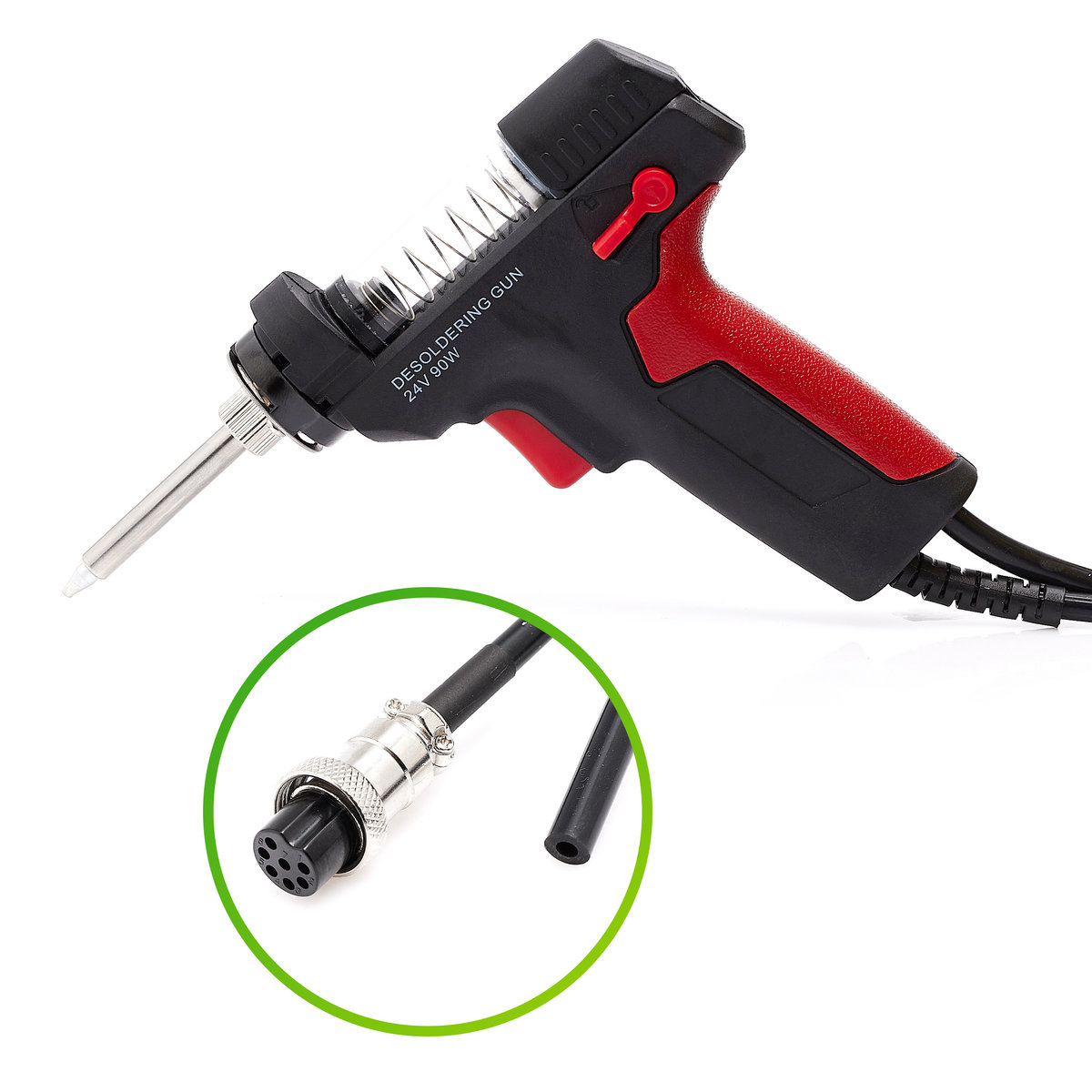 Kolba ZD-553B do stacji ZD-8915 90W 7PIN z funkcją sleep czerwona