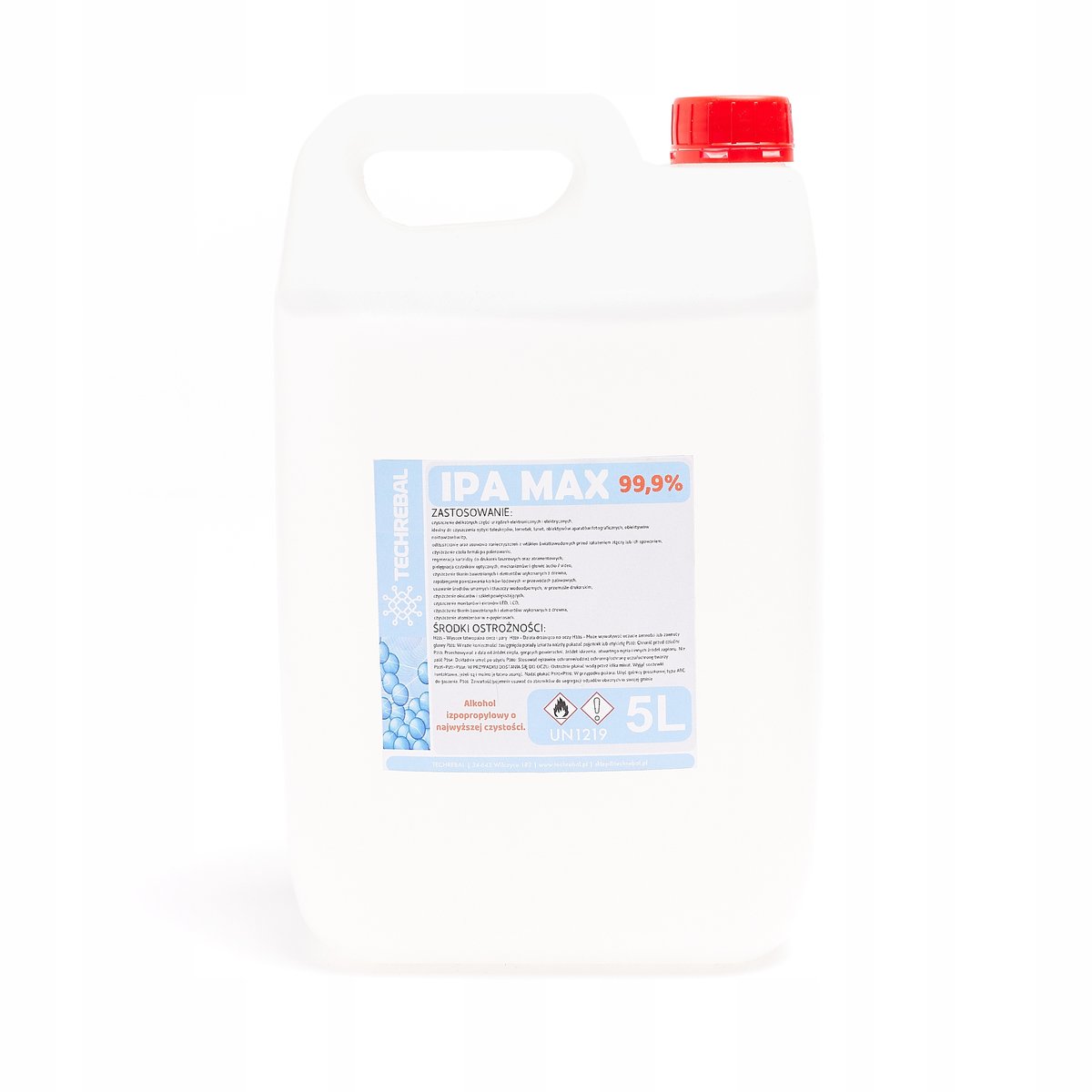 Alkohol izopropylowy Techrebal IPA MAX 99,9% 5L