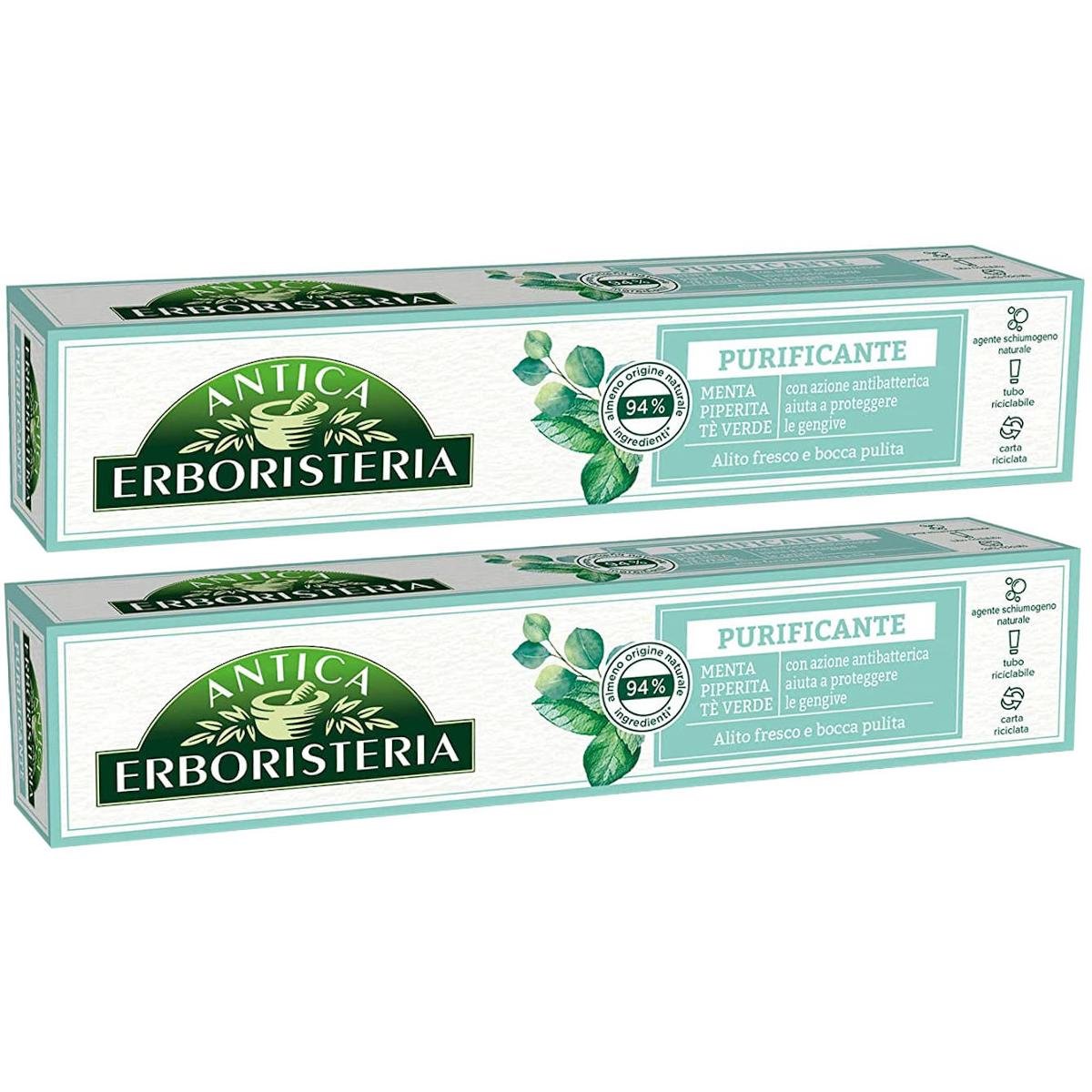 Antica Erboristeria Antica Erboristeria Eukaliptus i mięta - oczyszczająca pasta do zębów (2 x 75 ml) Nowa odsłona 8015700011074